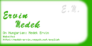 ervin medek business card